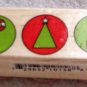 Clearance New Wood Mounted "Christmas Time" Rubber Stamp