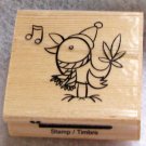 Clearance New Wood Mounted "Singing Bird" Rubber Stamp