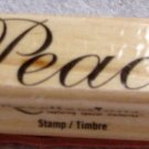 Clearance New Wood Mounted "Peace" Rubber Stamp