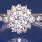 1.5ctw REAL RUSSIAN DIAMOND ENGAGEMENT RING size M