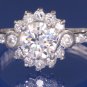 1.5ctw REAL RUSSIAN DIAMOND ENGAGEMENT RING size M