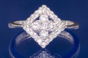 0.70ctw Russian Diamond Engagement Ring Size N