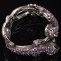 TWIN LIZARDS METAL BRACELET WITH 206 SEMI PRECIOUS STONES NEW