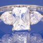 1.5ctw RUSSIAN DIAMOND ENGAGEMENT RING size M or O