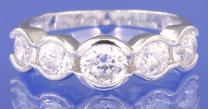 1.5ctw Russian Diamond Engagement Ring Size  M or O