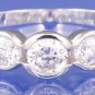 1.5ctw Russian Diamond Engagement Ring Size  M or O