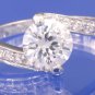 1.4ctw RUSSIAN DIAMOND ENGAGEMENT RING size M
