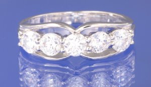 1.25ctw RUSSIAN DIAMOND ENGAGEMENT RING Size M or O