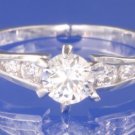 0.76ctw RUSSIAN DIAMOND ENGAGEMENT RING size O or P