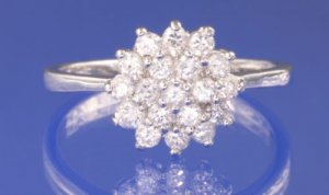 0.57ctw RUSSIAN DIAMOND ENGAGEMENT RING size O