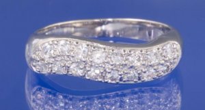 0.48ctw RUSSIAN DIAMOND ENGAGEMENT RING size O or P