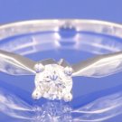 0.25ctw GENUINE 18K WHITE GOLD DIAMOND RING Size N