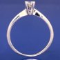 0.25ctw GENUINE 18K WHITE GOLD DIAMOND RING Size N