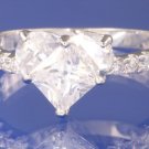 1.6ctw RUSSIAN DIAMOND ENGAGEMENT RING Size O