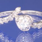0.74ctw Russian Diamond Engagement Ring Size M or O