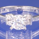 0.95ctw RUSSIAN DIAMOND ENGAGEMENT RING Size M or O