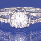 1.0ctw RUSSIAN DIAMOND ENGAGEMENT RING Size M or O