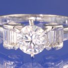 1.0ctw RUSSIAN DIAMOND ENGAGEMENT RING size O