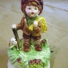 Little Runaway Boy Porcelain Musical Music Box #400049