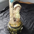 Vintage Porcelain UCCI Little Girl  Music Box Plays Catch a Falling Star #400178