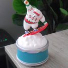 Coca Cola Musical Collection Snowboarding Polar Bear Music Box 1994 400227