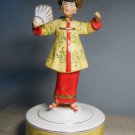 Beautiful Vintage Schmid Japanese Woman Music Box Plays Love Story Made in Japan   #4002345