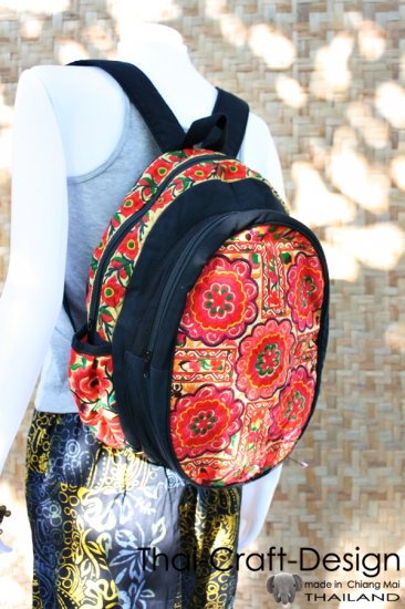 Backpack vacation travel Hmong Old Vintage Style Thai handmade Patch work