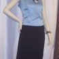 3 pc set by positive attitude size 10 skirt suit black and blue