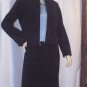 3 pc set by positive attitude size 10 skirt suit black and blue