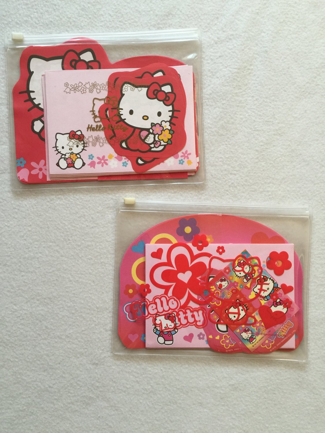 sanrio hello kitty red pink stationery writing paper letter sheets