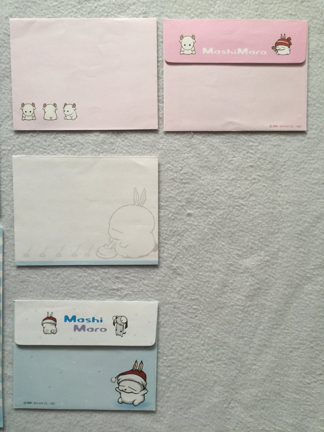 Korea MashiMaro Stationery Writing Paper Memo Letter Sheets + Envelopes + Stickers