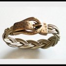 Hand-worked gold leather bracelet!