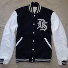 Ralph Lauren 'D&S' Men's Leather Sleeves Wool Blend Varsity Jacket - Medium