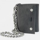 Levi's Men's Smooth Leather Trifold Wallet & Chain in the Metal Gift Box