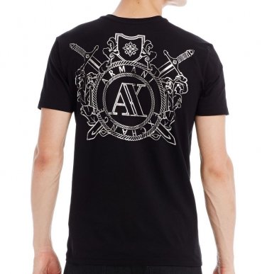 Armani Exchange Men's Shielded Logo Crewneck Pima T-Shirt - M