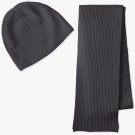 Williams Cashmere Men's Matched 100% Cashmere Ribbed Hat and Scarf Boxed Set