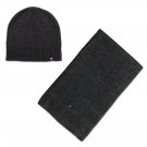 Tommy Hilfiger Men's Matched Basic Logo Beanie and Scarf