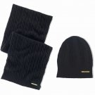 Ralph Lauren Men's Matched Cabled Merino Blend Slouchy Hat & Classic Scarf