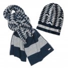 Levis Mens Matched Wool Blend Arrow Jacquard Beanie and Scarf