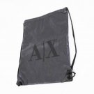 Armani Exchange Black Perforated Logo Drawstring Backpack