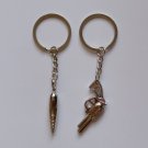 Gun & Bullet 3D Metal - Two Key Fobs