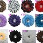 12- 4 Inch Gerbera Flowers with Rhinestone Centers on Clip