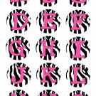 Pink Zebra Letters / Alphabet - Pre - Cut Bottle Cap Images