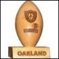 GridWorks Raiders Laser Engraved Wooden Football