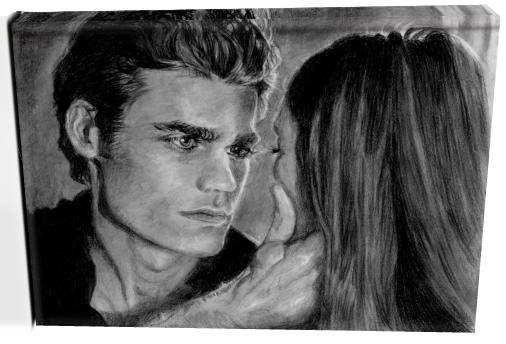 Vampire Diaries Two Main Characters (8) Canvas Print 20 x 24 (Print Run Limited to 50)