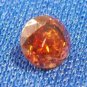 100% Natural Untreated Round Orange Red Diamond .48 ct