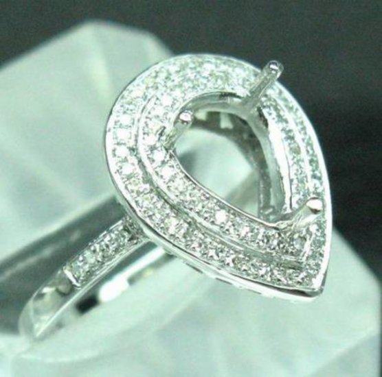 Solid 3.53grams 14K Gold .48cts Diamond Ring Mount
