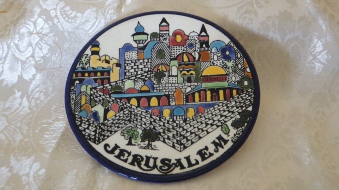 Armenian Ceramic Decorative Dish- Jerusalem