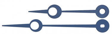 New 3-3/4" Limited Moon Style Clock Hands (H-146B)