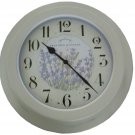 New Crabtree & Evelyn Wall Clock - Water Resistant for Indoor/Outdoor Use (C-527)